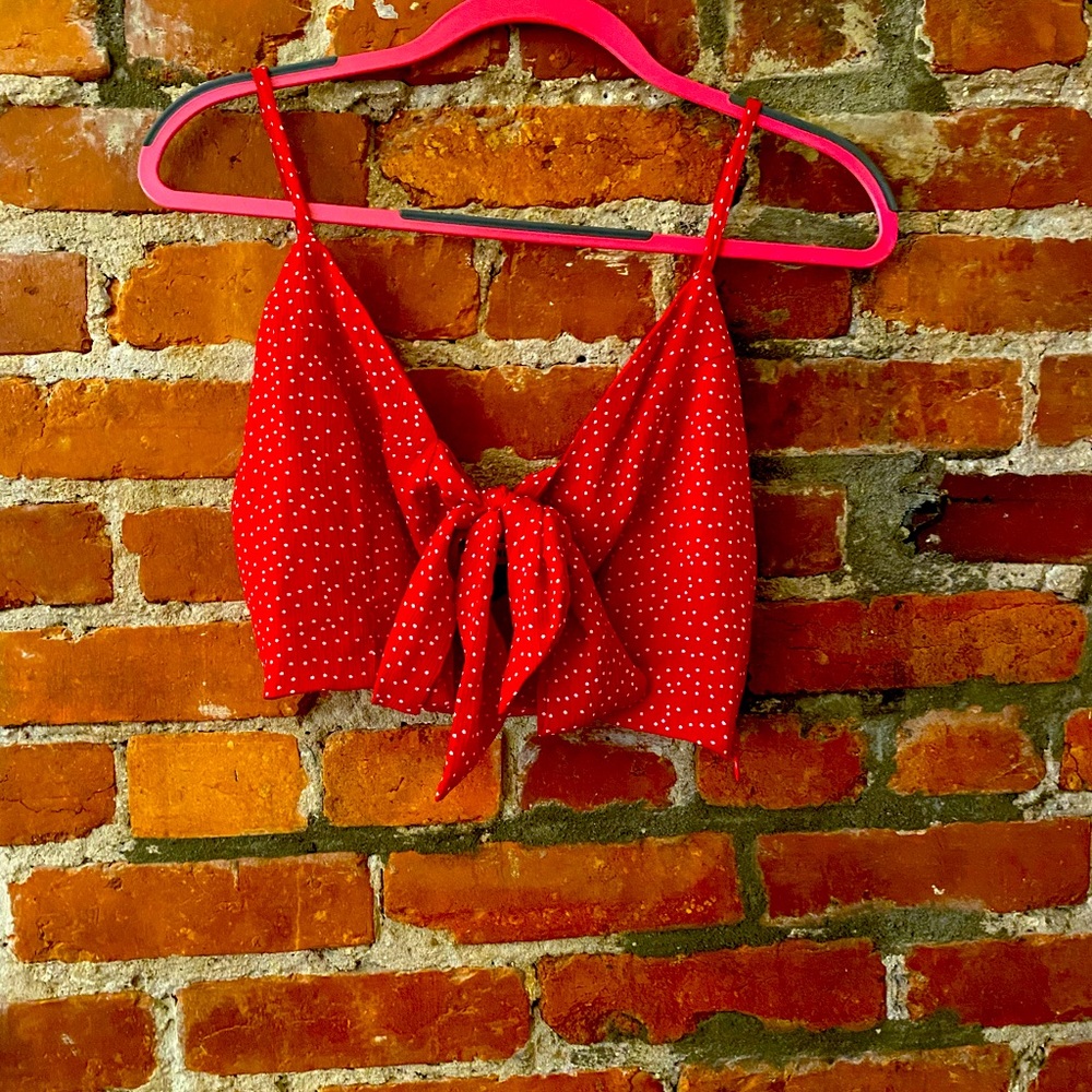 O. Vianca red polka dot matching set